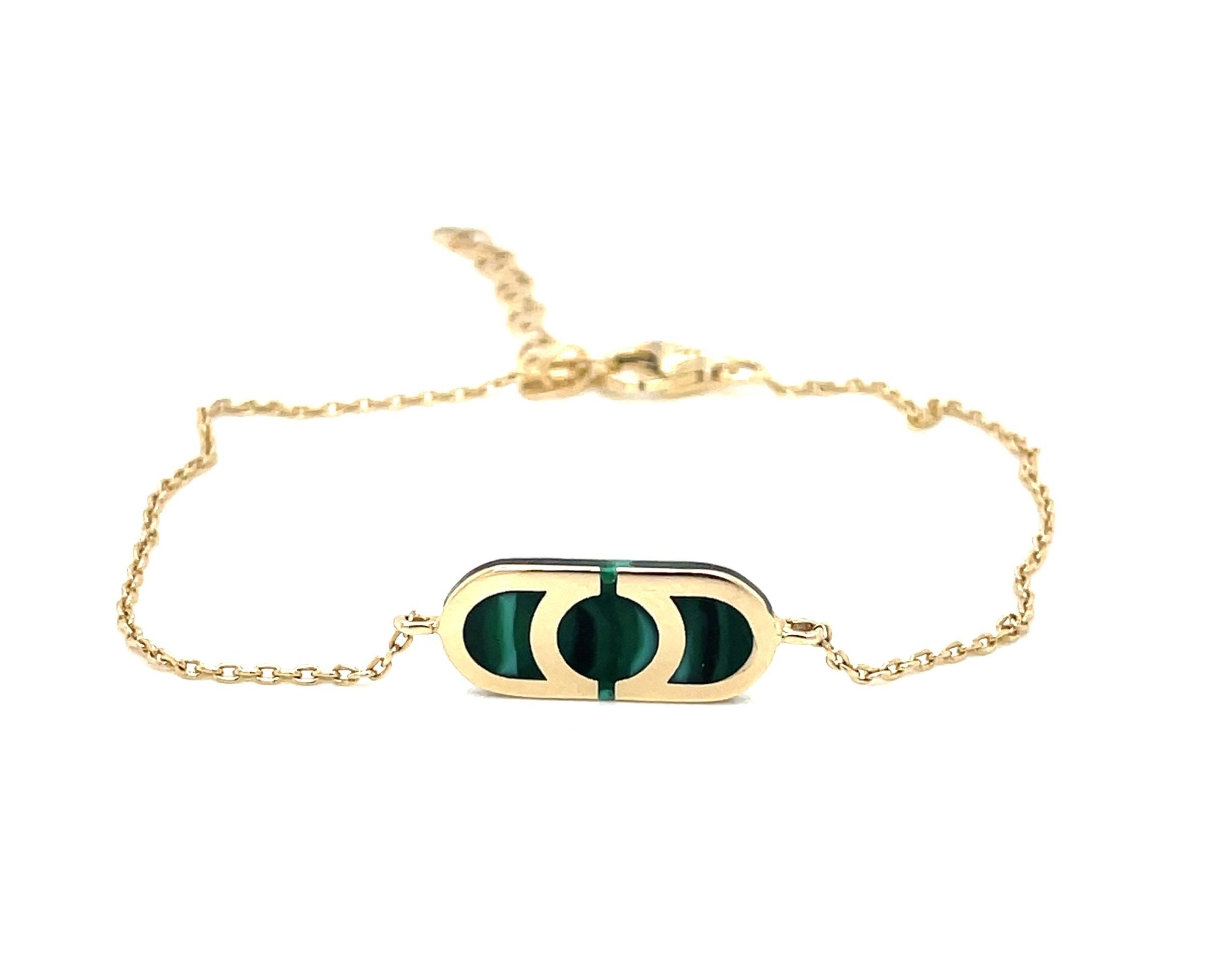 Златна гривна с емайл AMODORIA signature