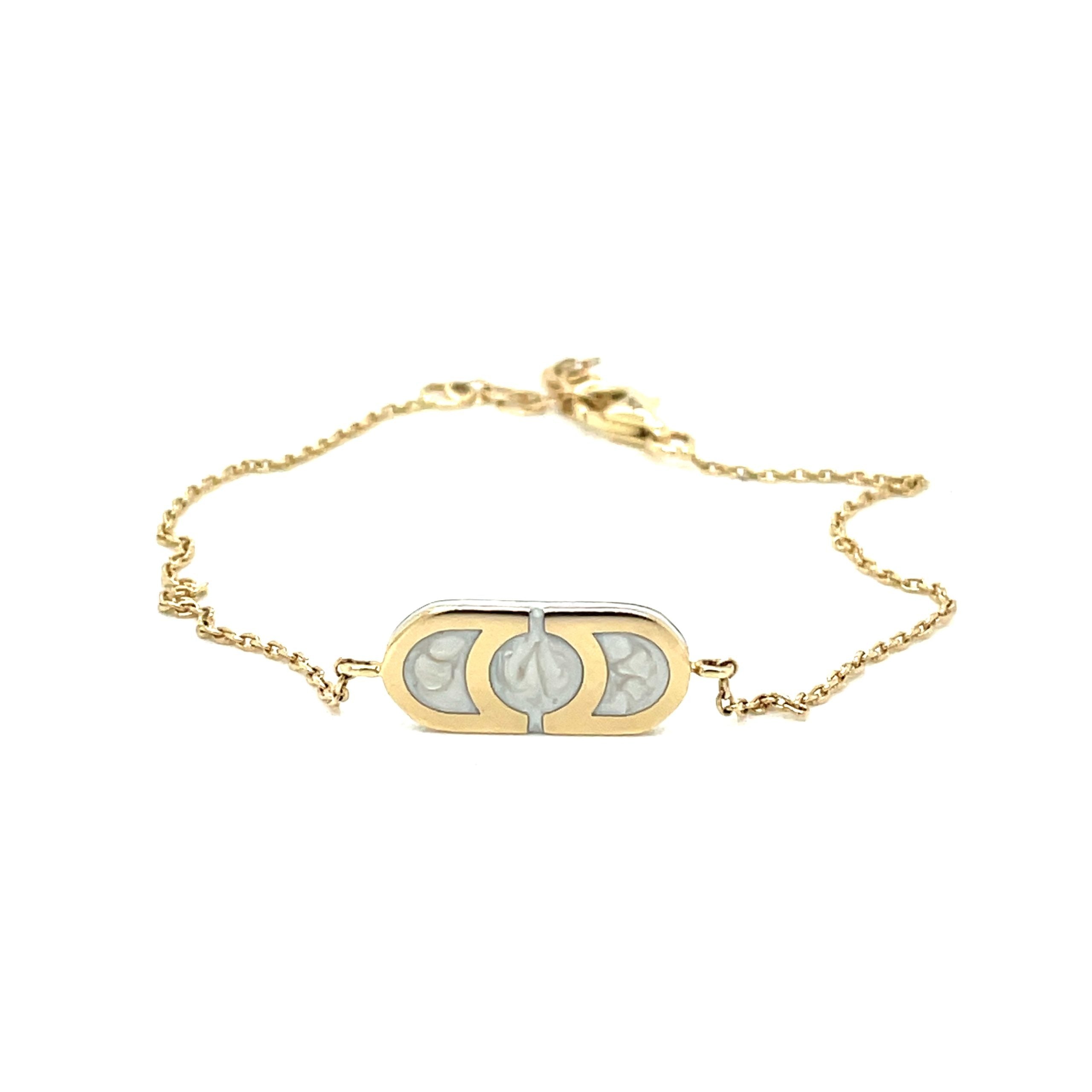 Златна гривна с емайл AMODORIA signature