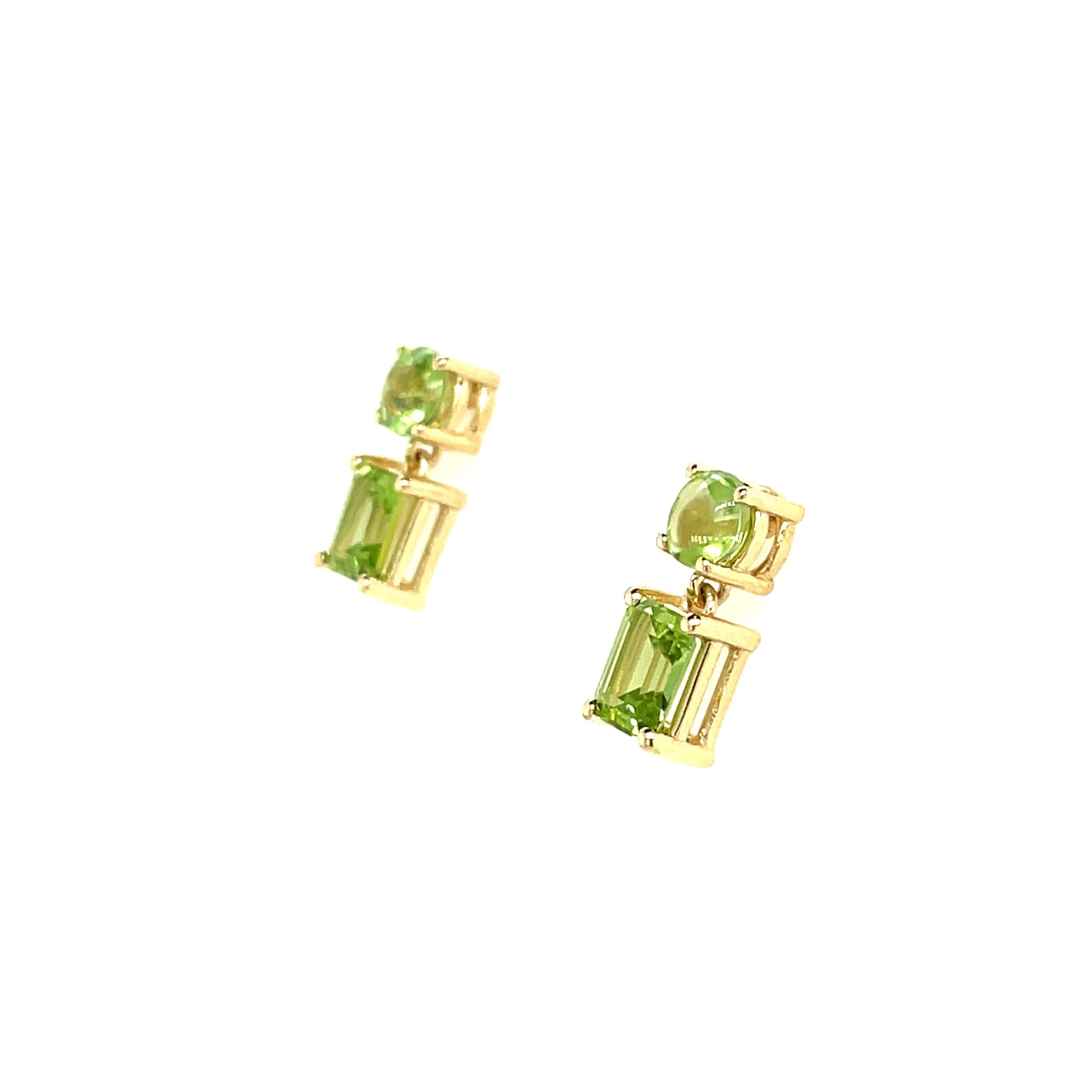 Златни обеци с перидот