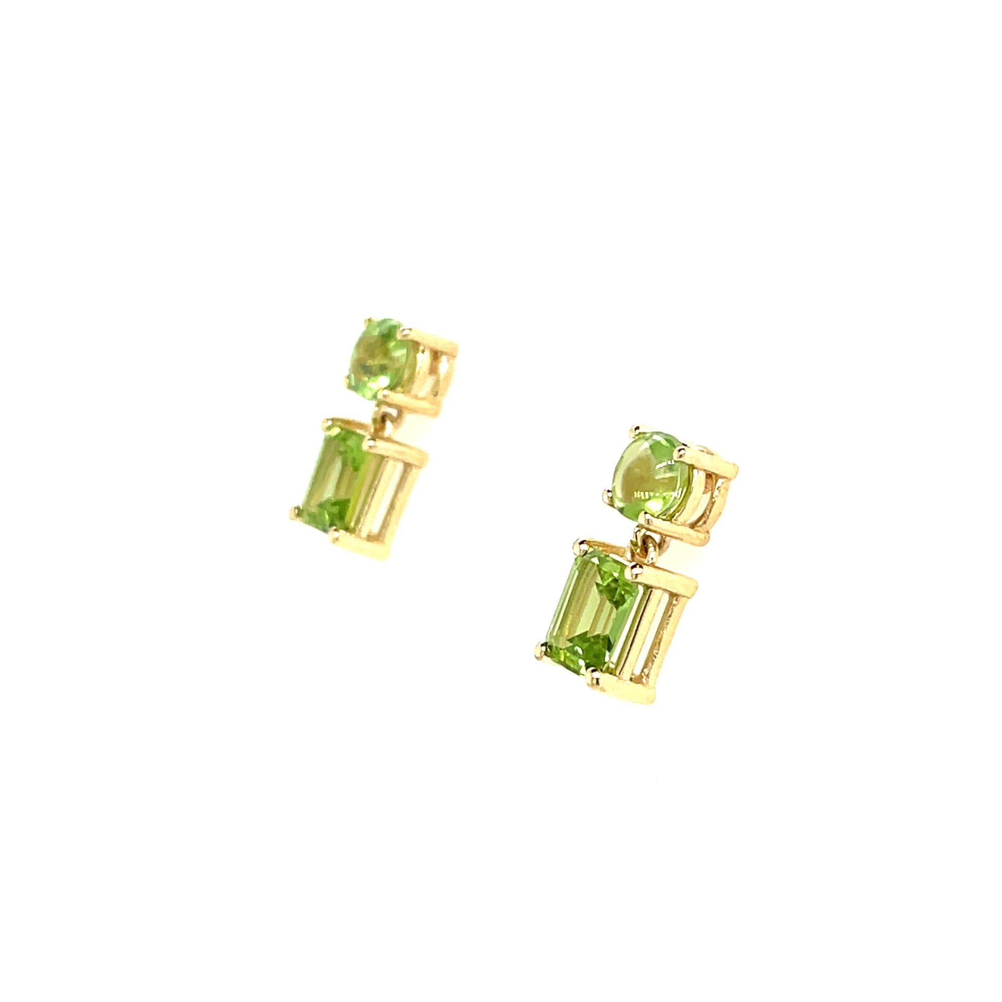 Златни обеци с перидот