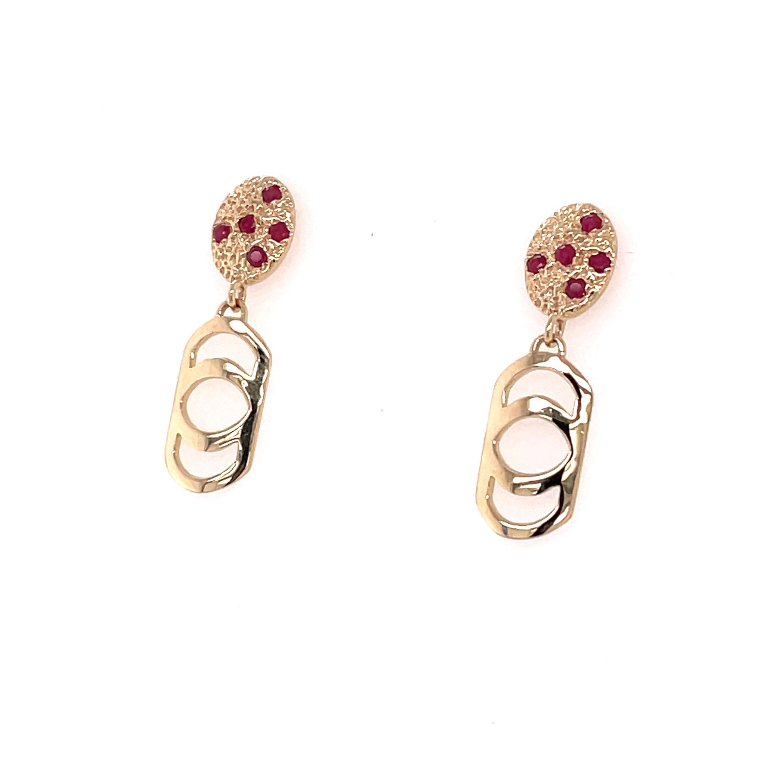 Златни обеци с рубин AMODORIA Signature