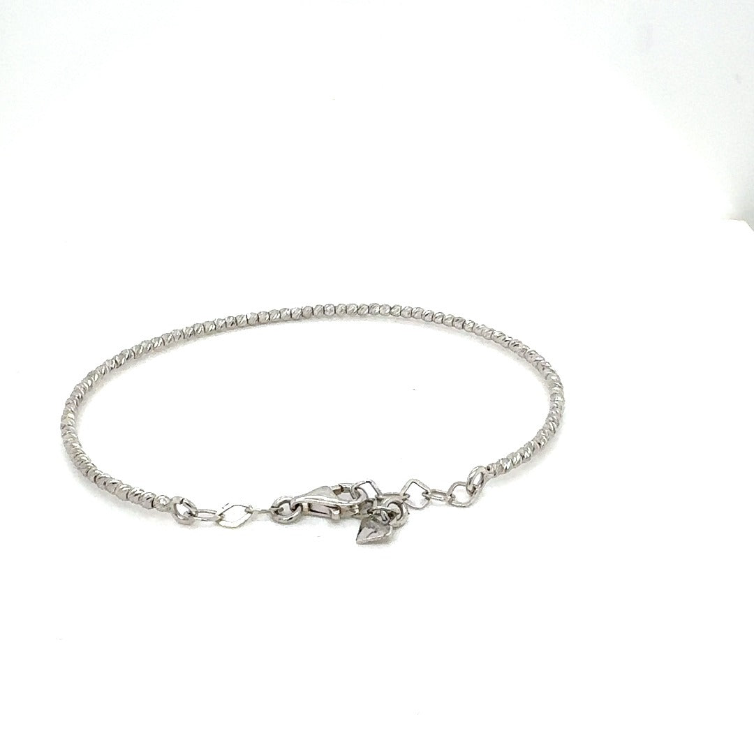 Гривна от лазерно оформени топчета 14 карата злато