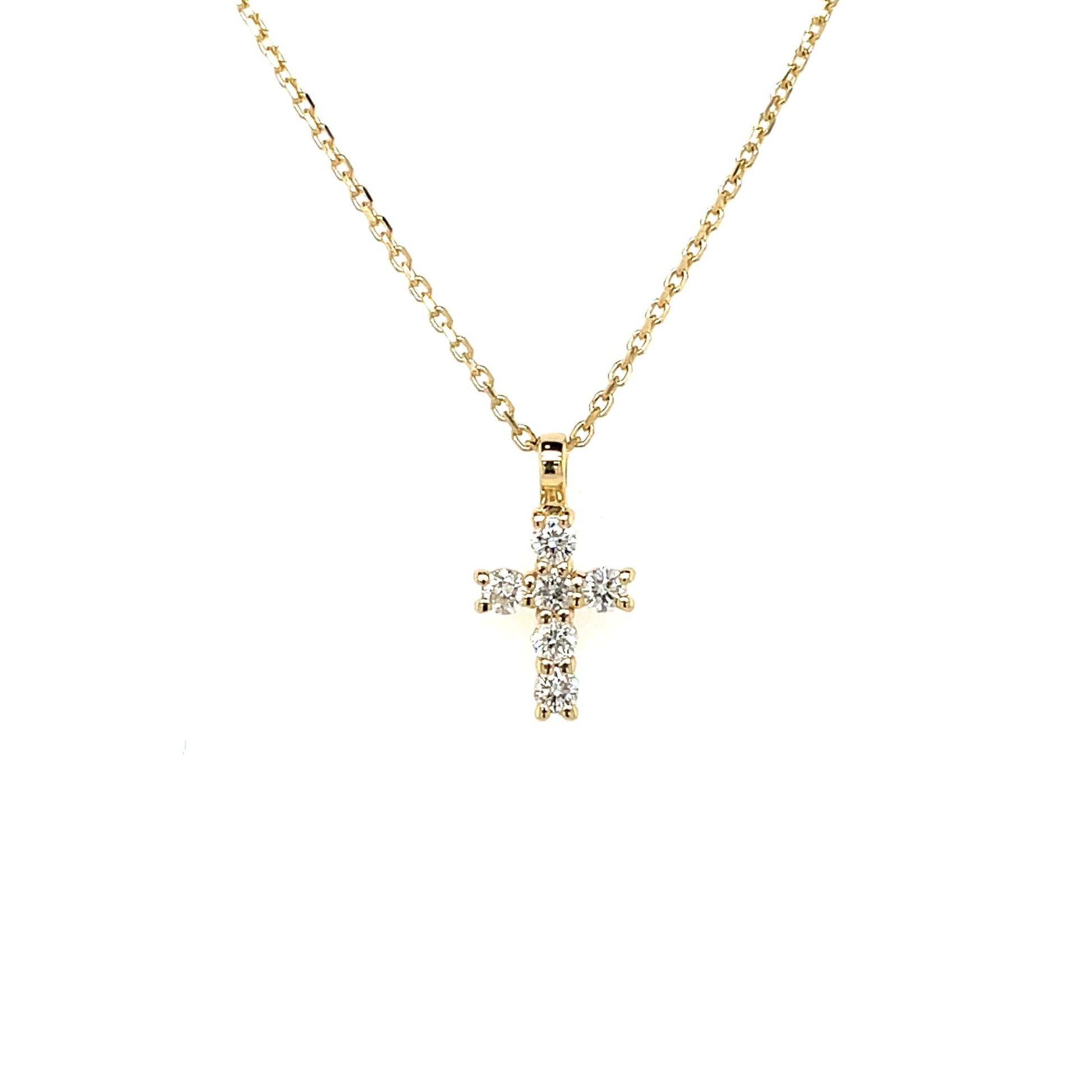 Gold necklace with diamonds