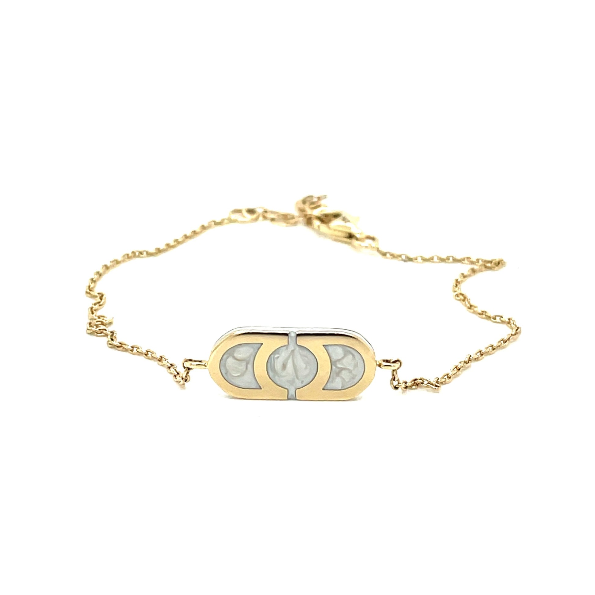 Златна гривна с емайл AMODORIA signature