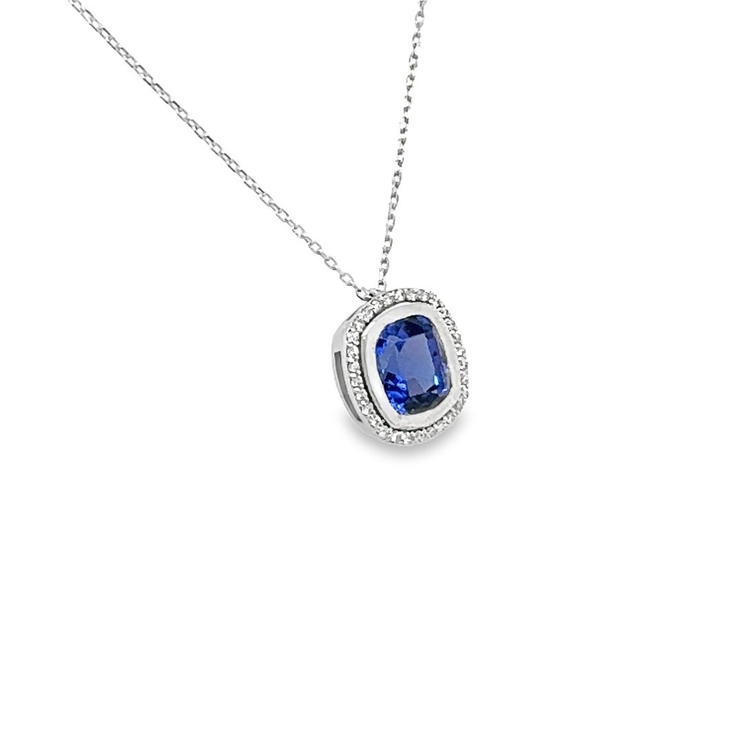 Златно колие с танзанит 2.03 карата и диаманти